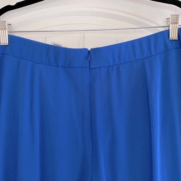 Frank Lyman NWT Women's Imperial Blue Pants Outfit w/ Chiffon Overlay Size L - Picture 9 of 16